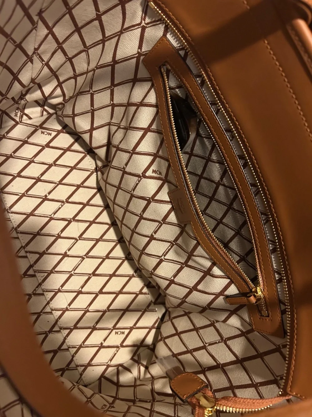 Authentic Designer MCM Vissetos Shopper Tote Bag